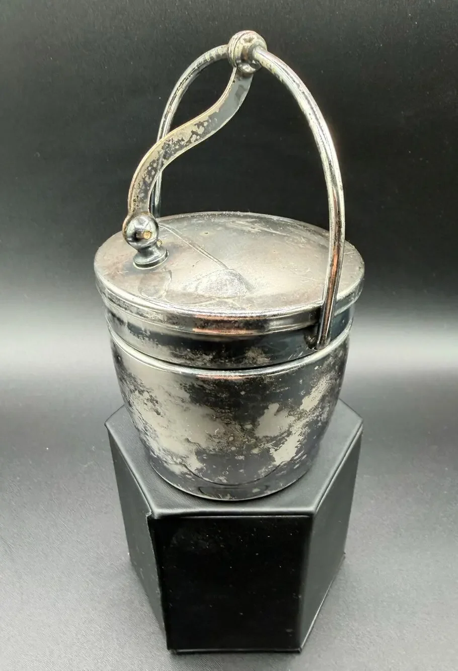 Vintage Wallace Silverplate Mechanical Swing-top Ice Bucket M638